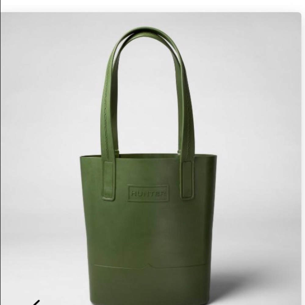 HUNTER for Target Rubber Tote Bag in Olive NWT
